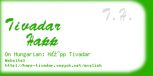 tivadar happ business card